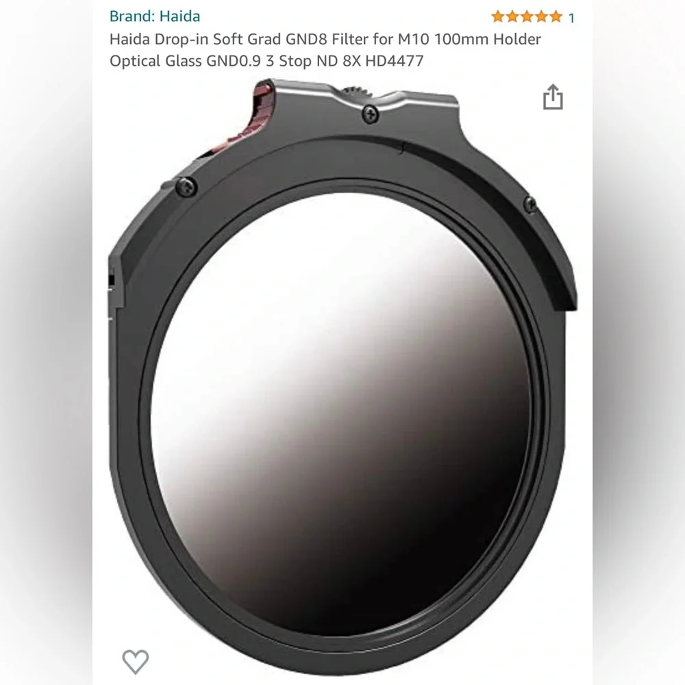 Haida Drop-in Soft Grad GND8 Filter for M10 100mm Holder Optical Glass GND0.9